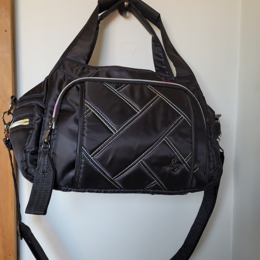 Lug Rumble Satchel Bag (in black ice pop stitch!)